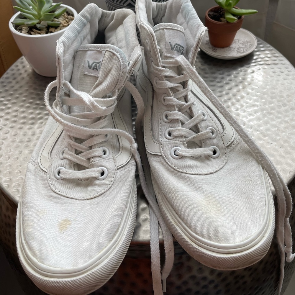 White high top vans